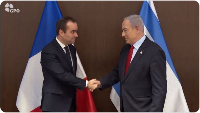 Netanyahou et Gallant reçoivent le ministre français des Armées