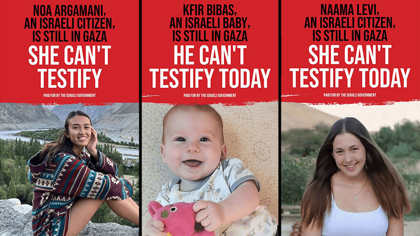 Hollande: la campagne d’affichage avec des otages israéliens censurée