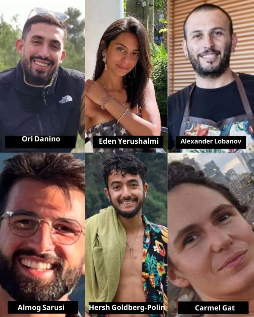 Tsahal a publié les noms des six otages dont les dépouilles ont été rapatriées